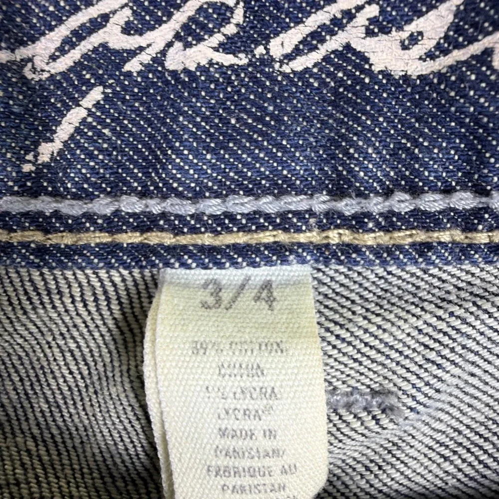 Aeropostale Jeans Girls Size 3/4‎ Blue Dark Wash Ankle Zipper Straight Leg